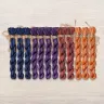 Set of OwlForest Hand-Dyed Threads for the “Heraldic Decorative Letter” Chart (DMC)