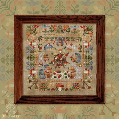 Digital embroidery chart “The Little Wood Folk. Hedgehogs”