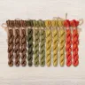 Set of OwlForest Hand-Dyed Threads for the “Red Castle Guardians” Chart (DMC)