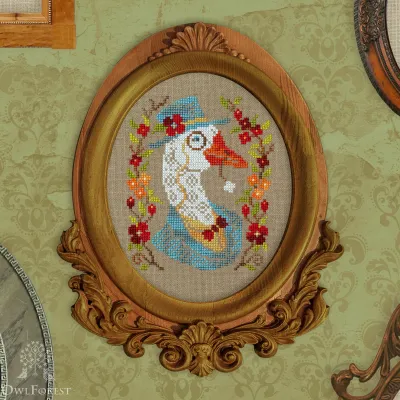 Printed embroidery chart “The Goose Portrait”