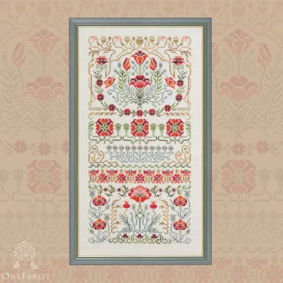 Digital embroidery chart “Gorgeous Poppy”