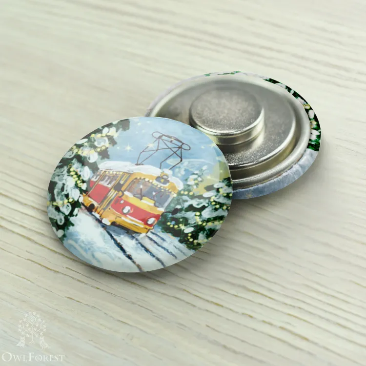 Magnet Needle Minder “Christmas tram”