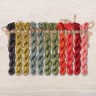 Set of OwlForest Hand-Dyed Threads for the “Gorgeous Poppy” Chart (DMC)