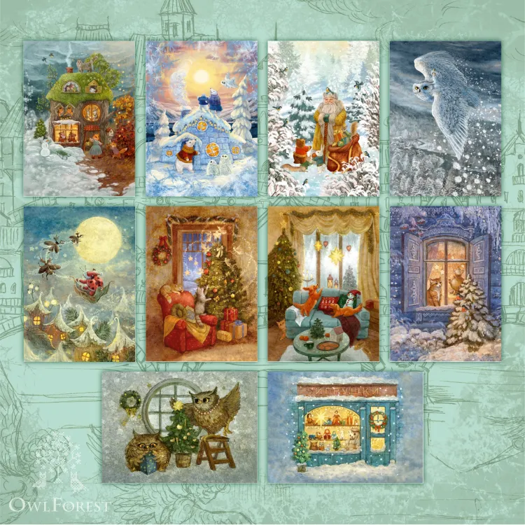 “Winter Holidays” Postcard Set  