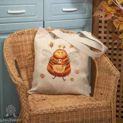 “Honey House Mistress” Linen Shopping Bag 