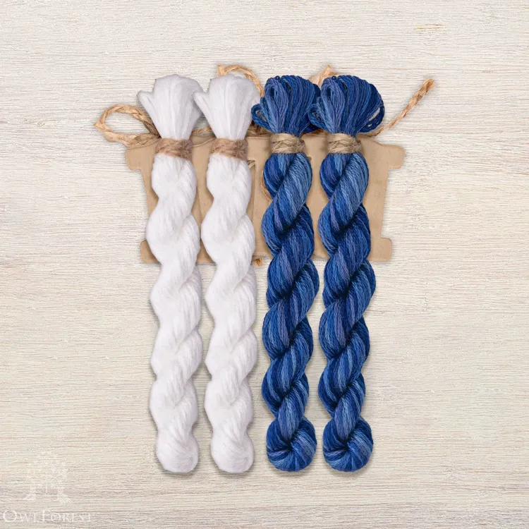 Set of OwlForest Hand-Dyed Threads for the “Christmas Forest” Chart (DMC)