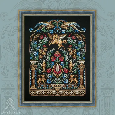 Printed embroidery chart “Imagination Flight”