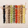 Set of OwlForest Hand-Dyed Threads for the “Pumpkin Night” Chart (Thread Trade n.a. Kirov)