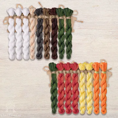 Set of OwlForest Hand-Dyed Threads for the “Festive City Lights” Chart (DMC)