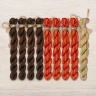Set of OwlForest Hand-Dyed Threads for the “Queen of Flowers” (Thread Trade n.a. Kirov) 