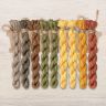 Set of OwlForest Hand-Dyed Threads for the “Golden Bees” Chart (DMC)