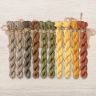 Set of OwlForest Hand-Dyed Threads for the “Golden Bees” Chart (DMC)