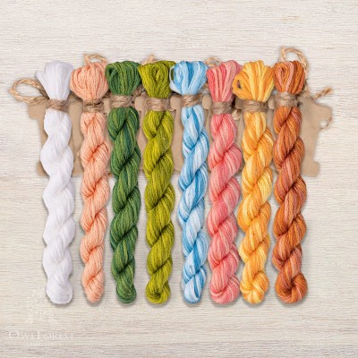 Set of OwlForest Hand-Dyed Threads for the “Princesses-frogs” Chart (DMC)