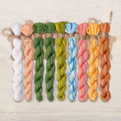 Set of OwlForest Hand-Dyed Threads for the “Princesses-frogs” Chart (DMC)
