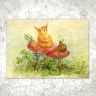 “Redhead on the Mushroom” Postcard