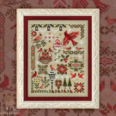 Digital embroidery chart “Red Cardinals”