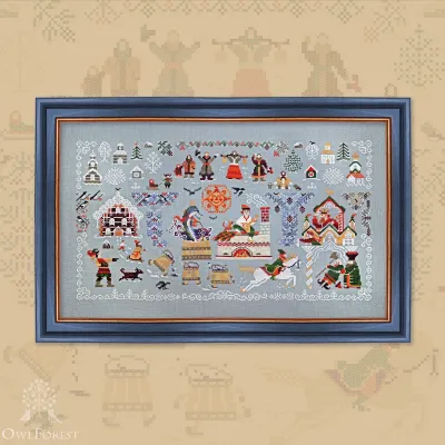 Printed embroidery chart “At the Pike's Behest”