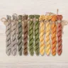 Set of OwlForest Hand-Dyed Threads for the “Golden Bees” Chart (Thread Trade n.a. Kirov)