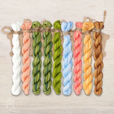 Set of OwlForest Hand-Dyed Threads for the “Princesses-frogs” Chart (Thread Trade n.a. Kirov)
