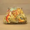 “Foxes” Cotton Kiss Clasp Pouch
