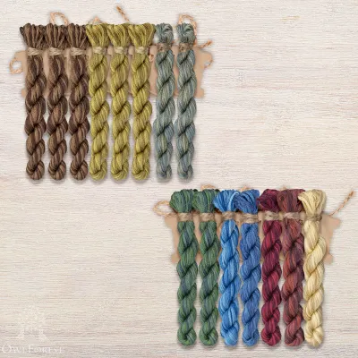 Set of OwlForest Hand-Dyed Threads for the “Imagination Flight” Chart (DMC)