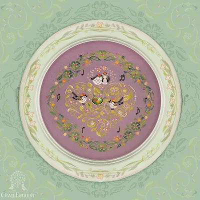 Digital embroidery chart “Singing Goldcrests”