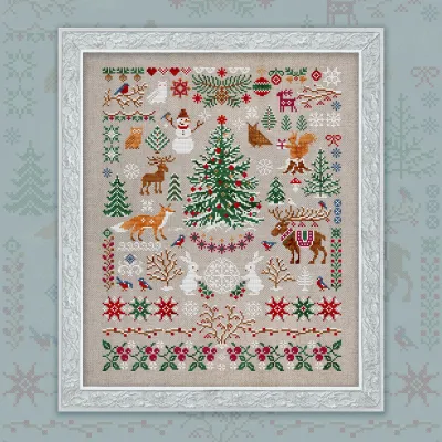 Free embroidery digital chart “Christmas in the Forest”