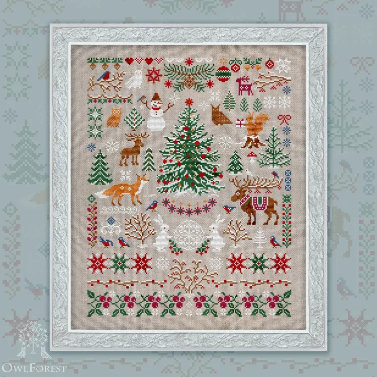 Free embroidery digital chart “Christmas in the Forest”