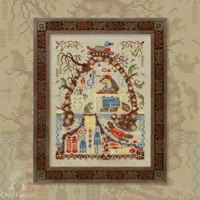 Embroidery kit “Forest Houses. Beavers”