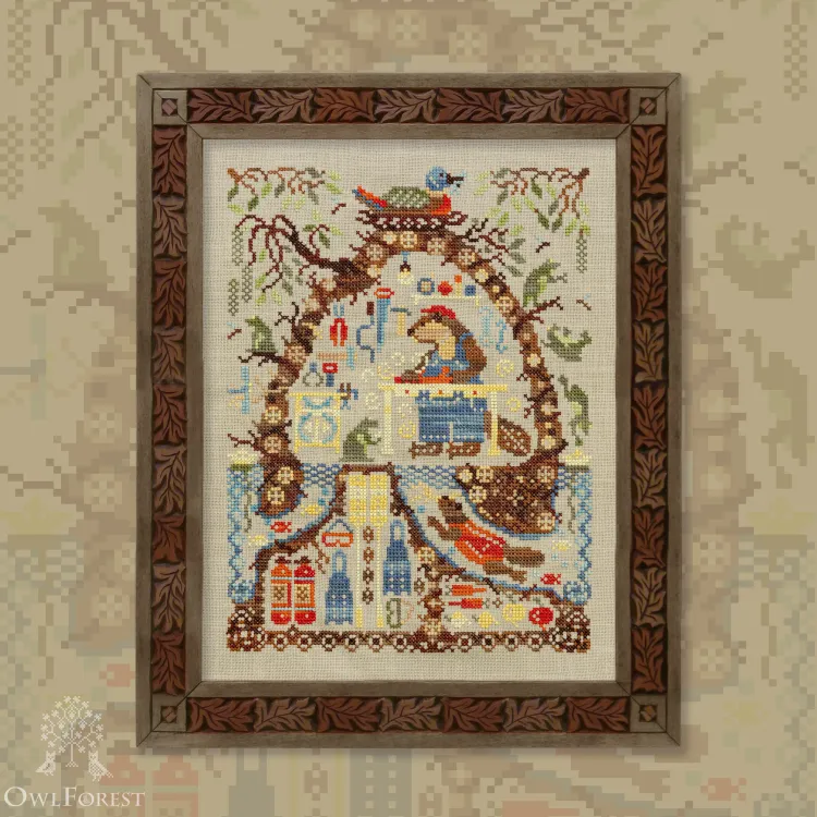 Embroidery kit “Forest Houses. Beavers”