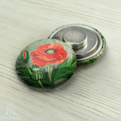 Magnet Needle Minder “Red Poppy”