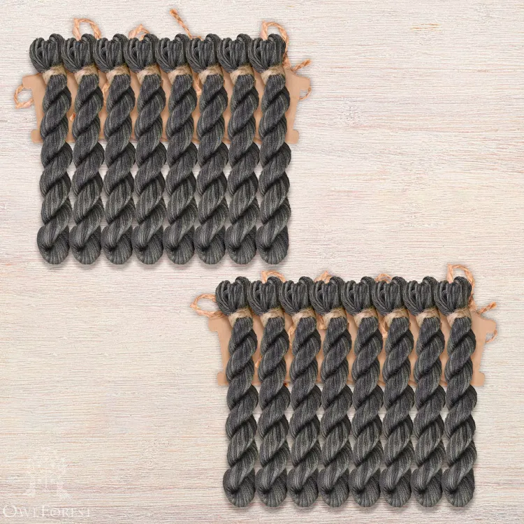 Set of OwlForest Hand-Dyed Threads for the “Black Roses” Chart (Thread Trade n.a. Kirov)