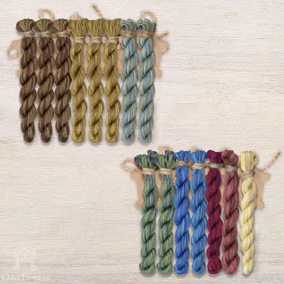 Set of OwlForest Hand-Dyed Threads for the “Imagination Flight” Chart (Thread Trade n.a. Kirov)