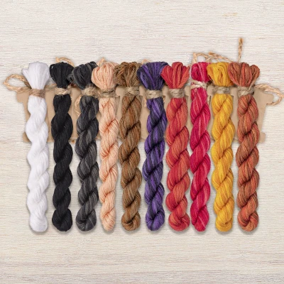 Set of OwlForest Hand-Dyed Threads for the “My Sweetie Pie” Chart (DMC)