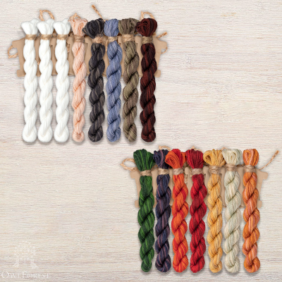 Set of OwlForest Hand-Dyed Threads for the “At the Pike's Behest” Chart (DMC)