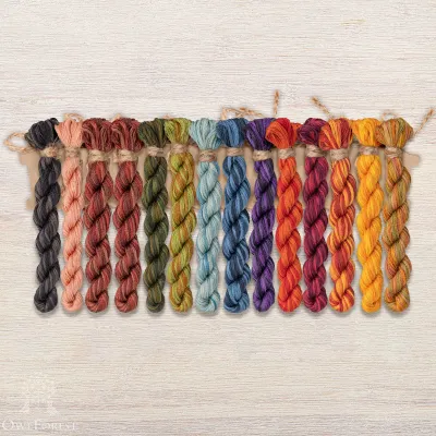 Set of OwlForest Hand-Dyed Threads for the “October Mood” Chart (DMC)