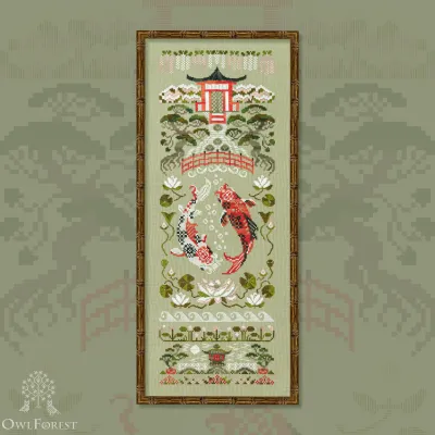 Embroidery kit “Garden Carps”