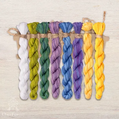 Basic Set of OwlForest Threads for the  “Crocuses” Embroidery (DMC)