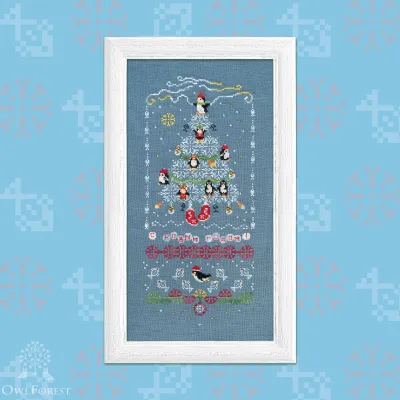 Free embroidery digital chart “Party at the South Pole”