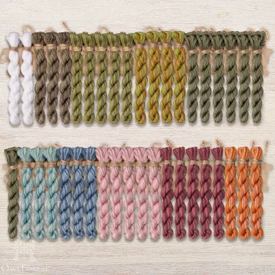 Set of OwlForest Hand-Dyed Threads for the “Everflowering Garden” Pattern (DMC)