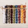 Set of OwlForest Hand-Dyed Threads for the “Titmice” Chart (DMC)