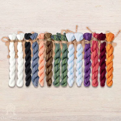 Set of OwlForest Hand-Dyed Threads for the “Nutcracker” Chart (Thread Trade n.a. Kirov)