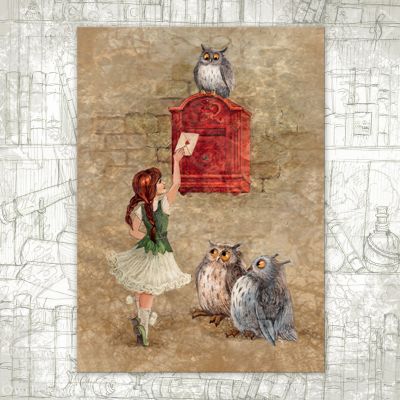 “Postal Owls” Postcard