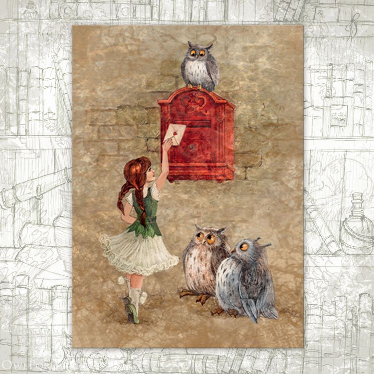 “Postal Owls” Postcard