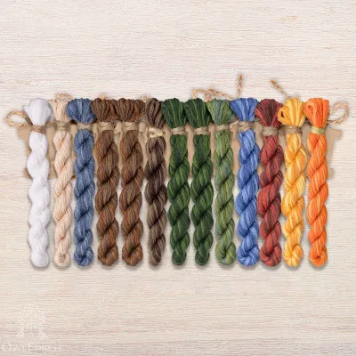 Set of OwlForest Hand-Dyed Threads for the “Little Red Riding Hood” Chart (DMC)