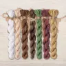 Set of OwlForest Hand-Dyed Threads for the “Coffee Bow” Chart (DMC)