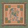 Printed embroidery chart “Mesoamerican Motifs. Heron” 5 colors