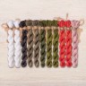 Set of OwlForest Hand-Dyed Threads for the “Garden Carps” Chart (DMC)