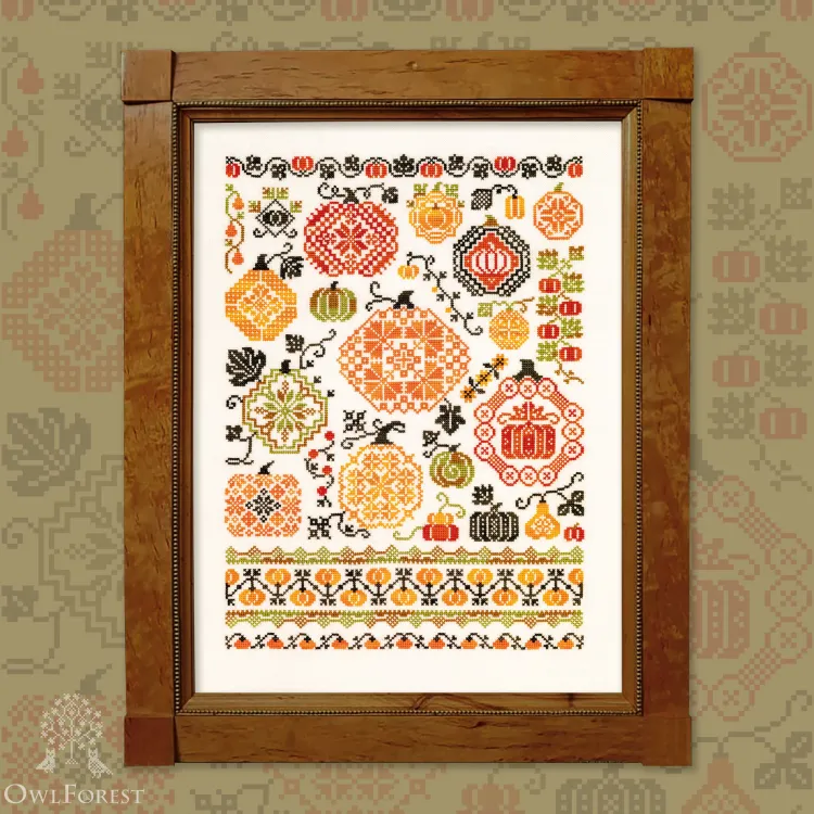 Digital embroidery chart “Pumpkin Quaker”