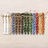 Set of OwlForest Hand-Dyed Threads for the “Little Red Riding Hood” Chart (Thread Trade n.a. Kirov)